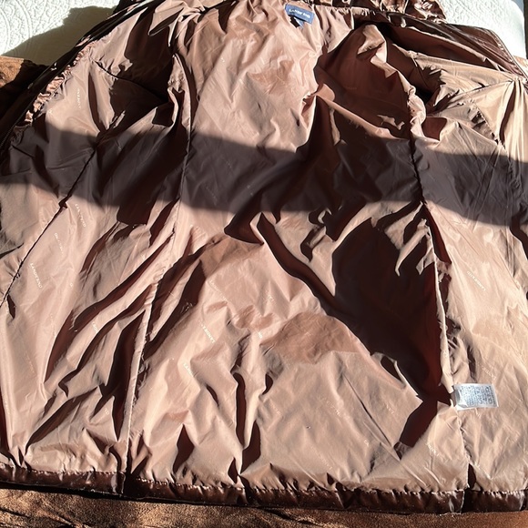 Lands' End Long Puffer Coat Women’s Medium 10–12 Bronze Brown Goose Down Warm - Picture 7 of 16
